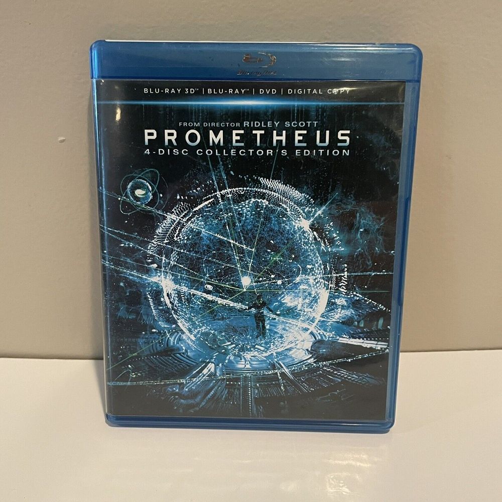Prometheus (Blu-ray/DVD, 2012, 4-Disc Set, Collectors Edition 3D UltraViolet In…